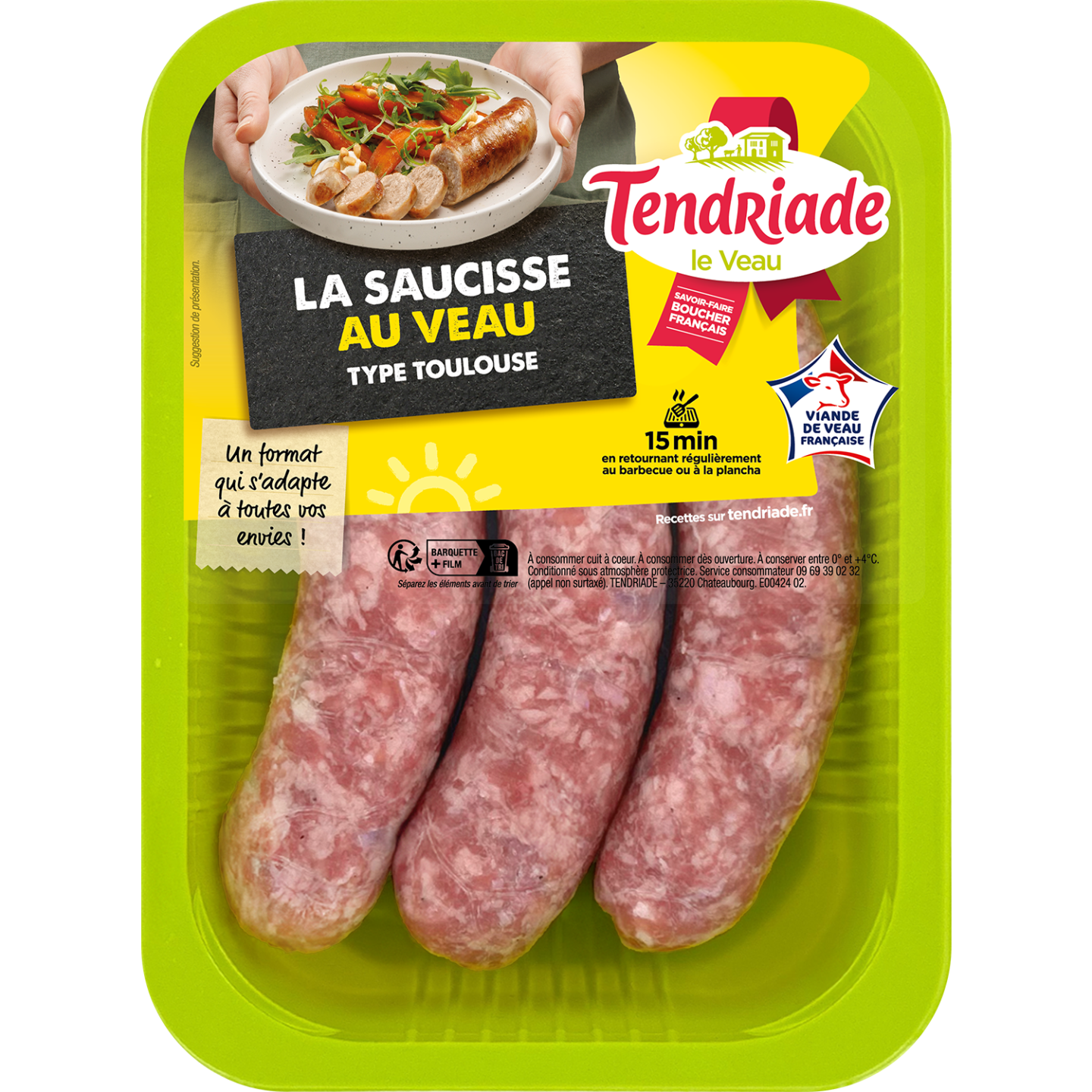 La saucisse au veau type Toulouse