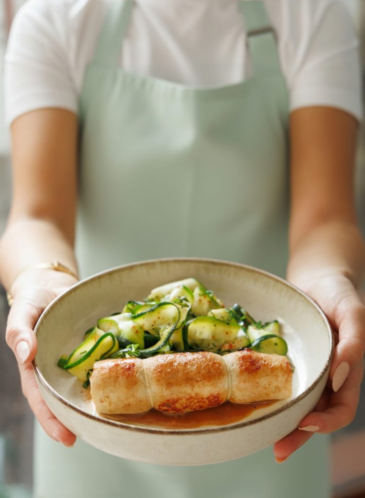 Paupiettes de veau et tagliatelles de courgettes